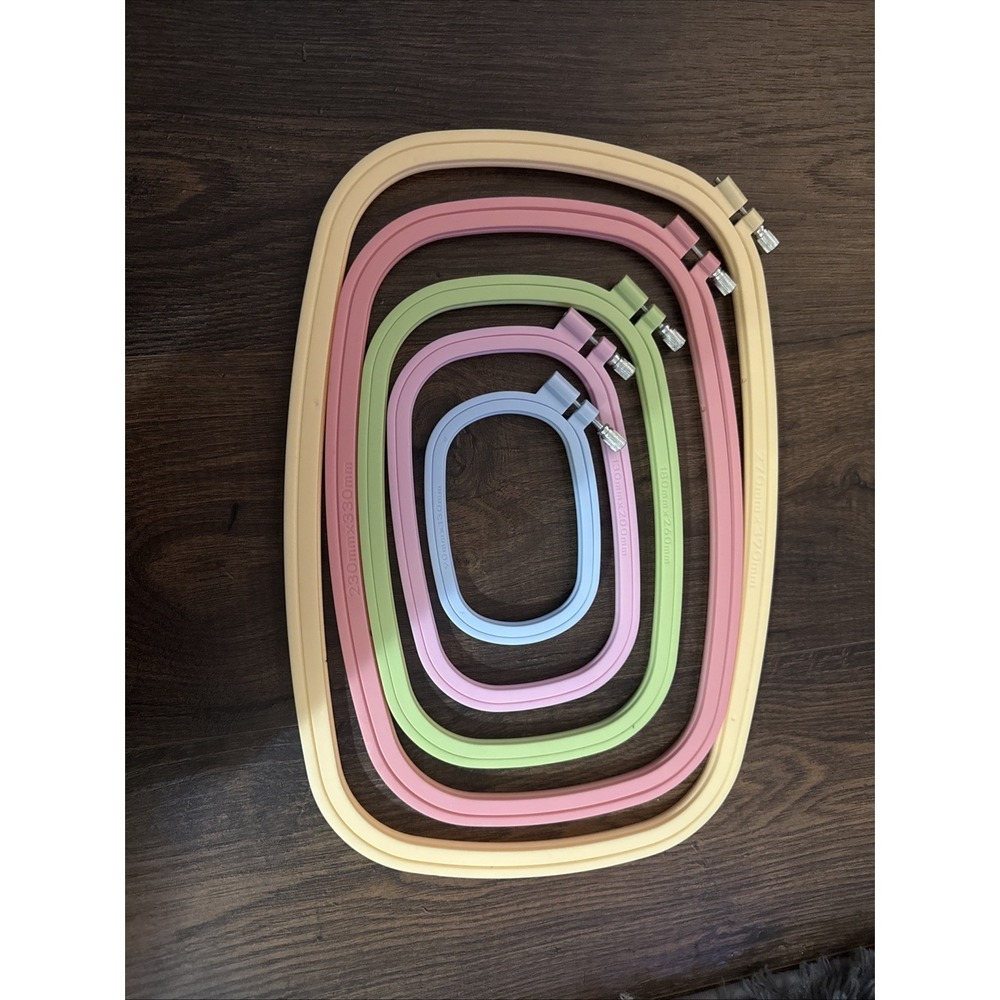 Square Embroidery Hoops Plastic Cross Stitch Hoop Frame Lot Of 5
